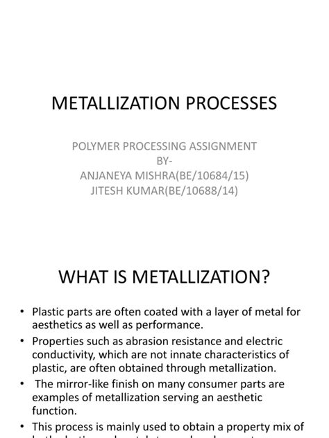 metallization process pdf